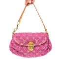 LOUIS VUITTON DENIM PLEATY SHOULDER BAG