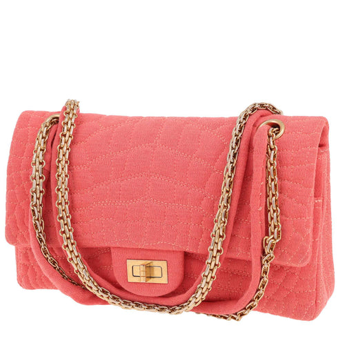 Chanel 2.55 handbag in pink jersey