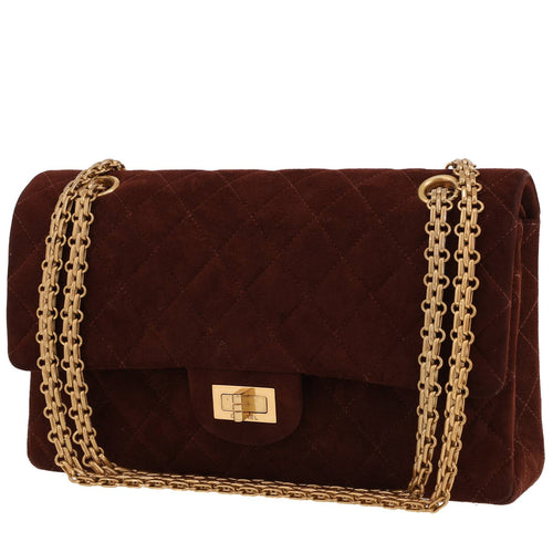 Chanel 2.55 shoulder bag in brown Veau velours