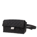 Chanel belt bag Noir quilted grained leather belt bag