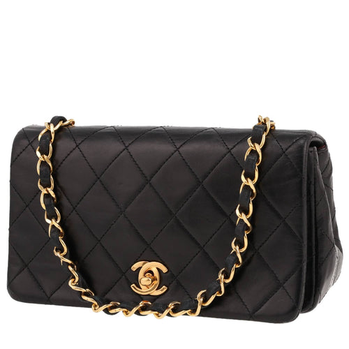 Chanel Mademoiselle shoulder bag in black quilted leather