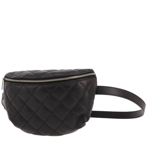 Chanel Pochette ceinture clutch-belt in black quilted leather