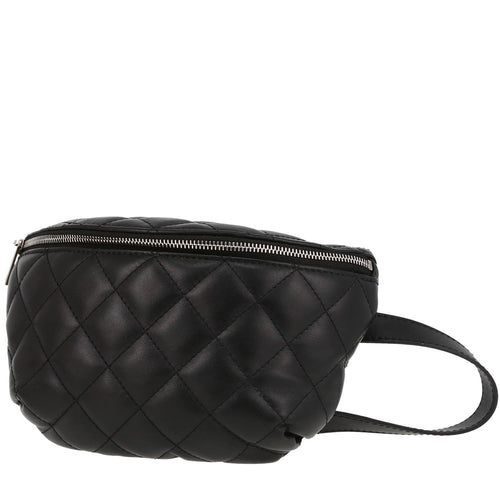 Chanel Pochette ceinture clutch-belt in black quilted leather