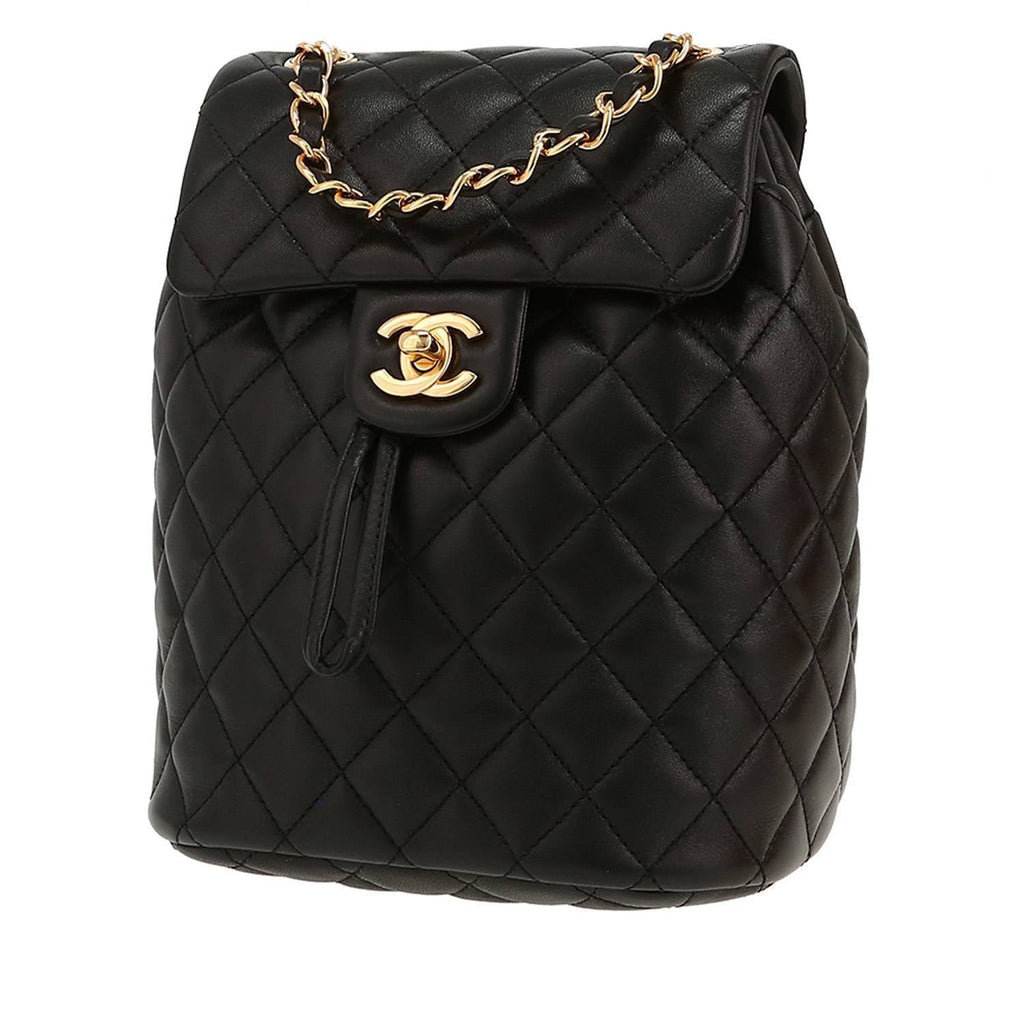 Chanel Timeless backpack in black quilted leather