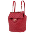Chanel Timeless backpack in raspberry pink quilted leather