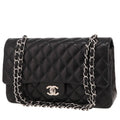 Chanel Timeless Classic handbag in black quilted leather