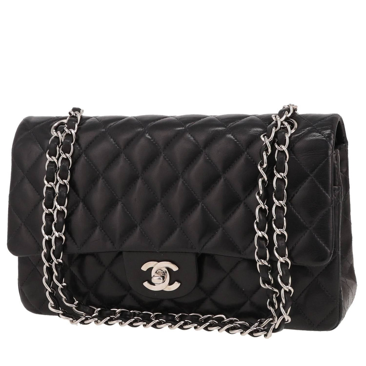 Chanel Timeless Classic handbag in black quilted leather
