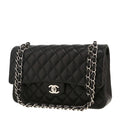 Chanel Timeless Classic handbag in black quilted leather