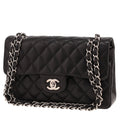 Chanel Timeless Petit shoulder bag in black quilted leather