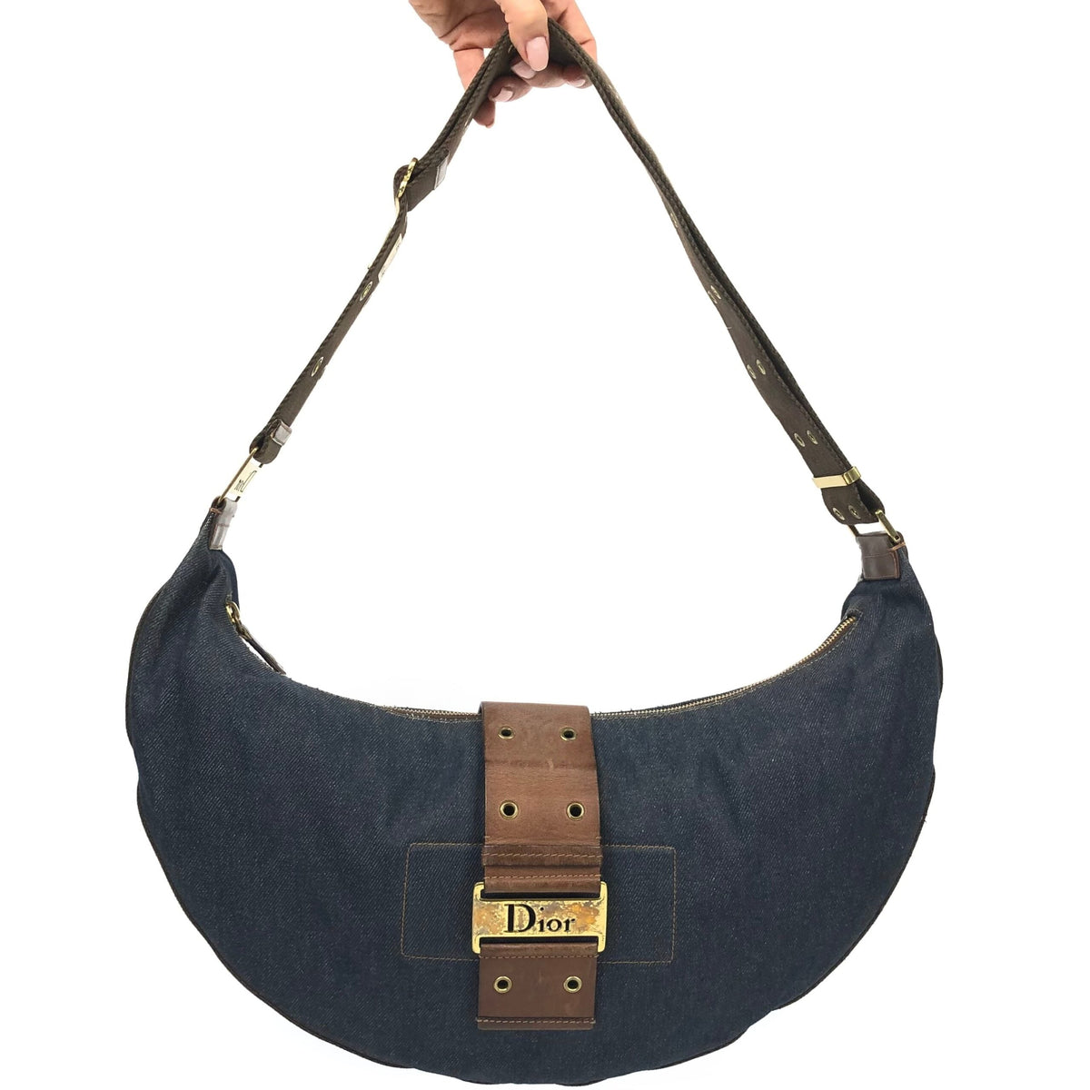 CHRISTIAN DIOR CRESCENT SHOULDER/CROSSBODY BAG