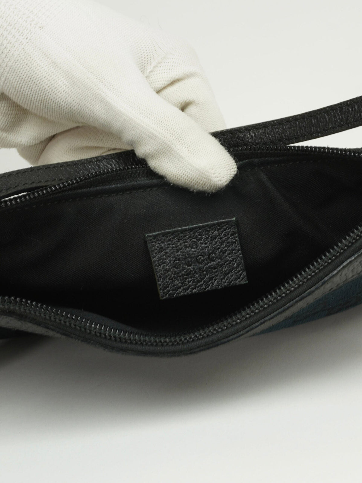 GUCCI MONOGRAM BOOT CHARM BAG