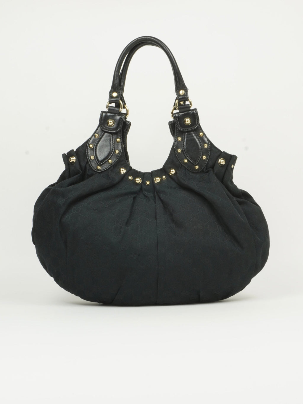 GUCCI MONOGRAM STUDDED PELHAM BAG