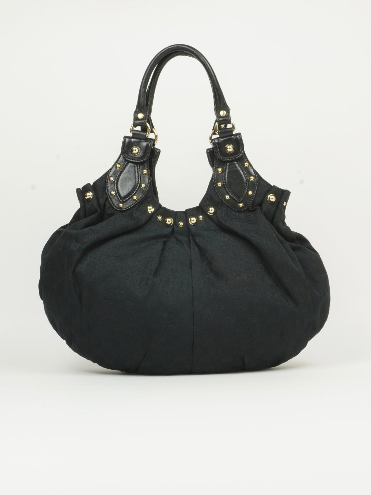 GUCCI MONOGRAM STUDDED PELHAM BAG