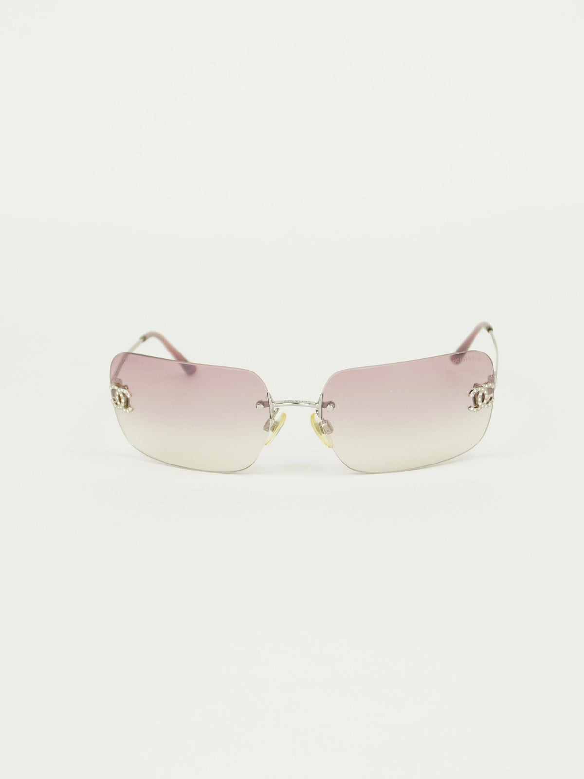 CHANEL RIMLESS RHINESTONE SUNGLASSES