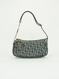CHRISTIAN DIOR MONOGRAM BAG WITH SILVER HARDWARE