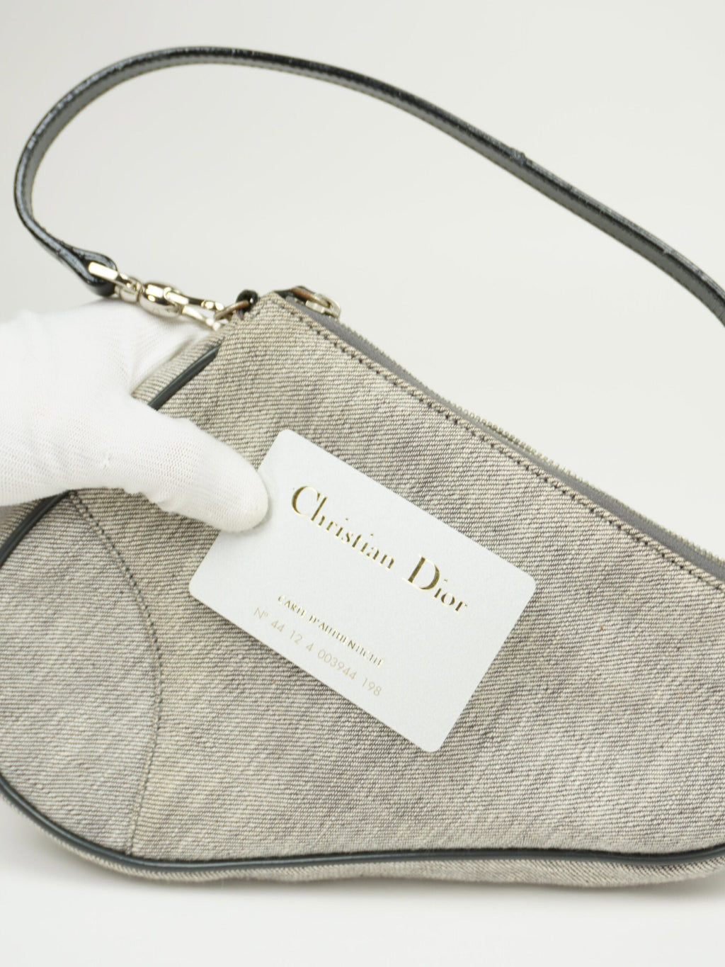 CHRISTIAN DIOR DENIM MINI SADDLE