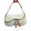 CHRISTIAN DIOR DENIM DOUBLE SADDLE BAG