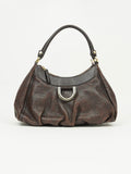 GUCCI MONOGRAM LEATHER ABBEY BAG