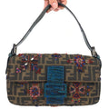 FENDI ZUCCA BEADED BAGUETTE BAG