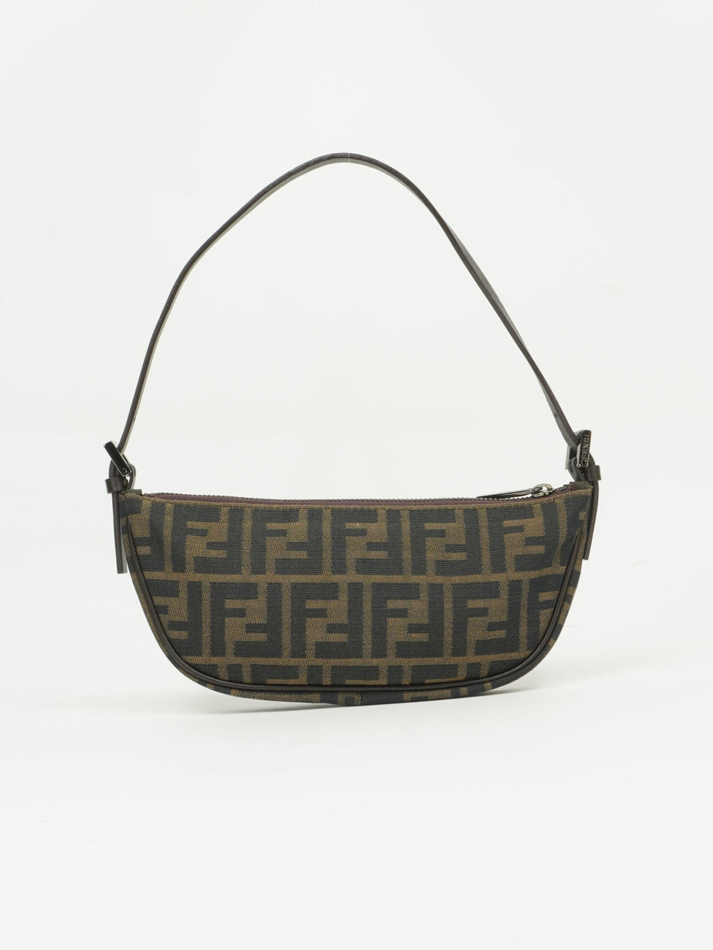 FENDI ZUCCA CRESCENT SHOULDER BAG