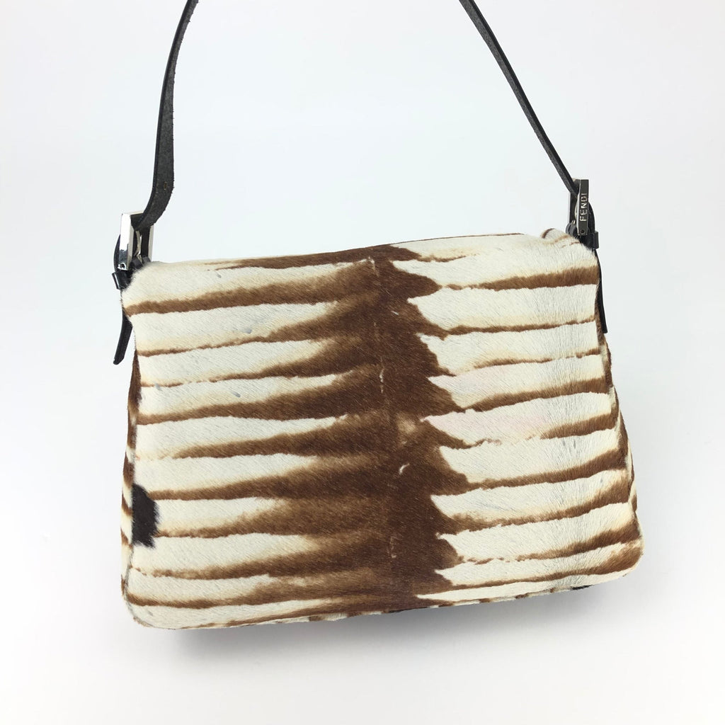 FENDI CALF HAIR MAMA BAGUETTE BAG