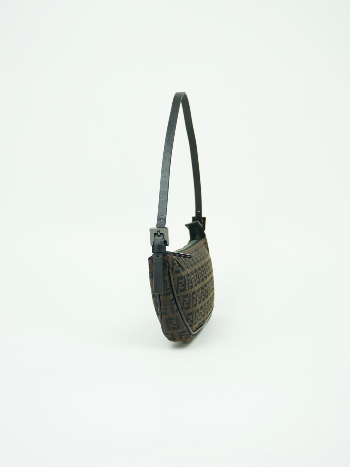 FENDI ZUCCA CRESCENT SHOULDER BAG