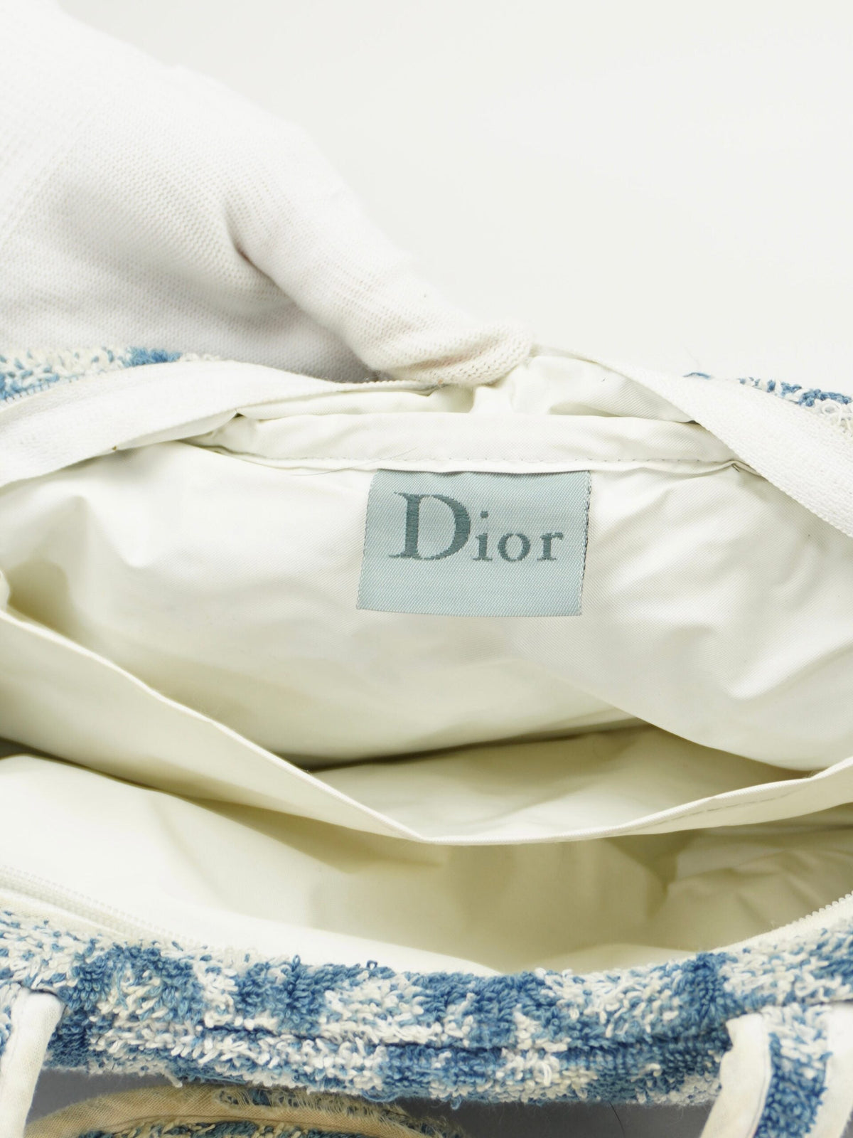 CHRISTIAN DIOR MONOGRAM TERRY CLOTH TOWEL BAG