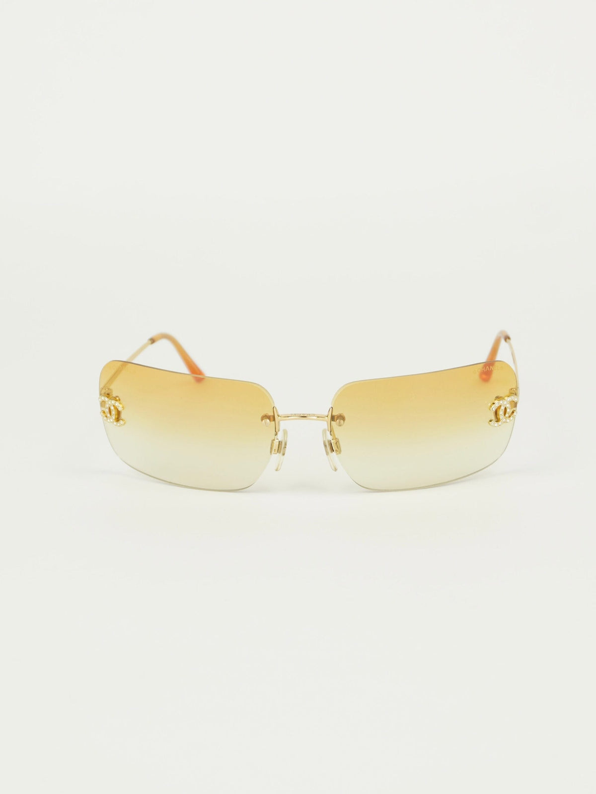 CHANEL RIMLESS RHINESTONE SUNGLASSES