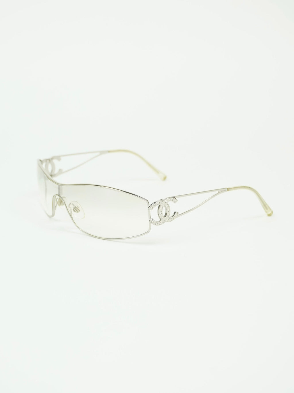 CHANEL RHINESTONE CC LOGO SUNGLASSES