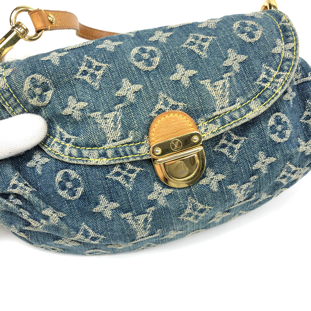 LOUIS VUITTON DENIM PLEATY SHOULDER BAG