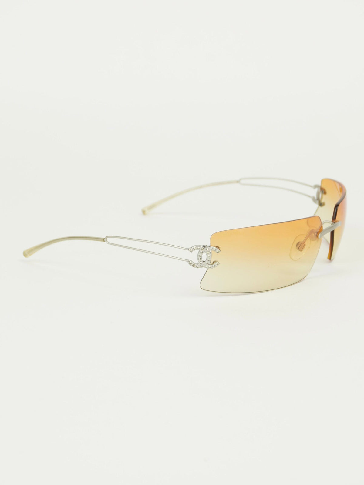 CHANEL RIMLESS RHINESTONE SUNGLASSES