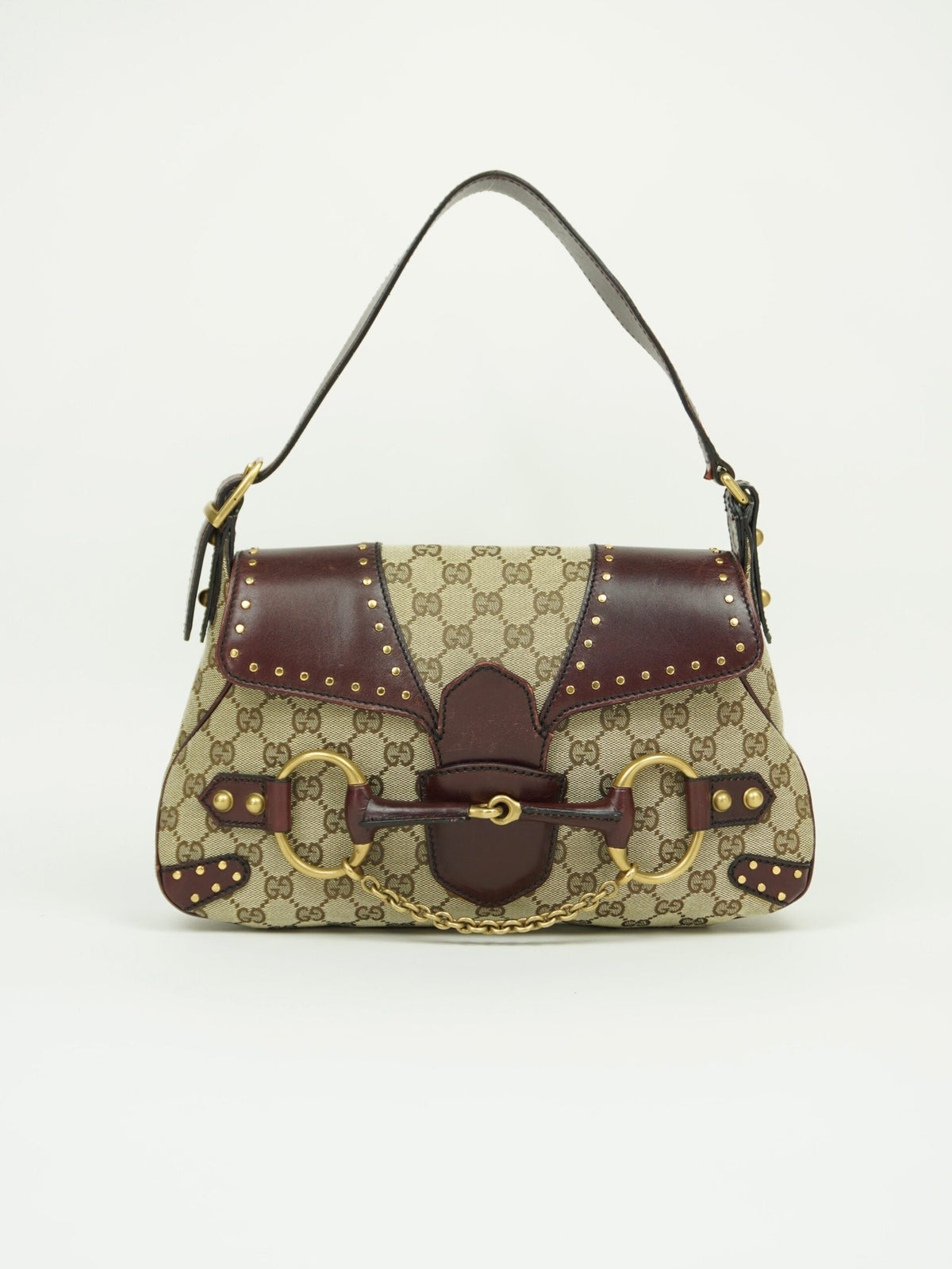GUCCI HORSEBIT STUDDED CHAIN SHOULDER BAG