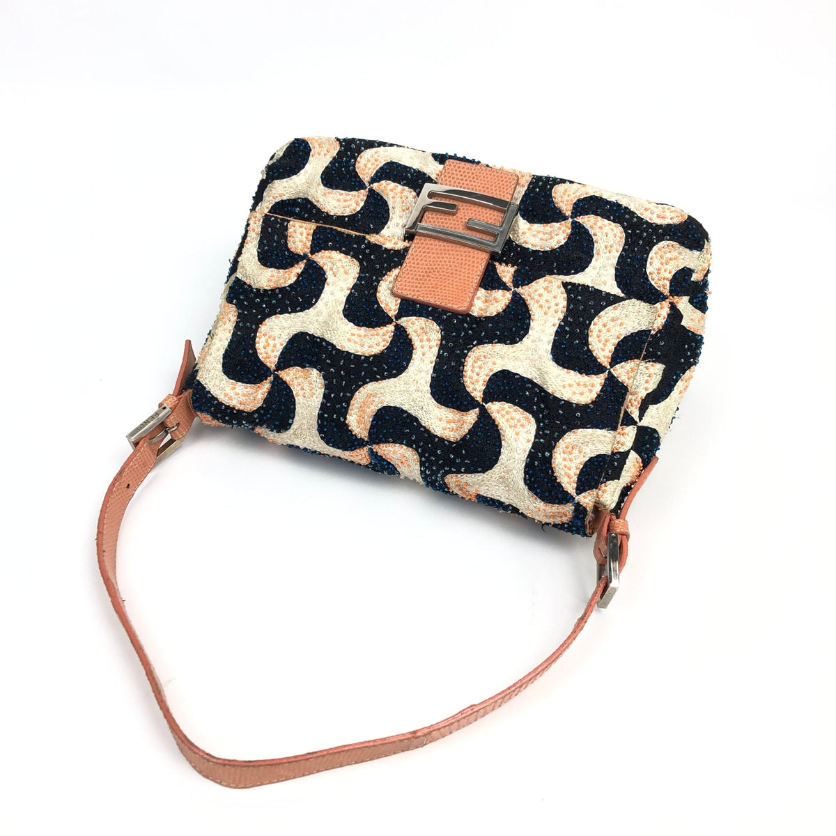 FENDI BEADED SWIRL MAMA BAGUETTE BAG