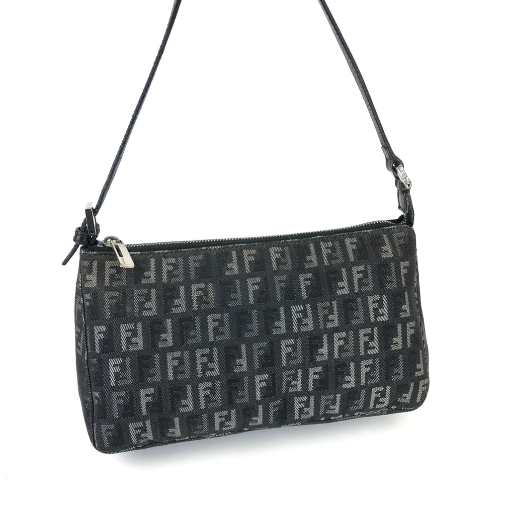 FENDI DENIM ZUCCA SHOULDER BAG