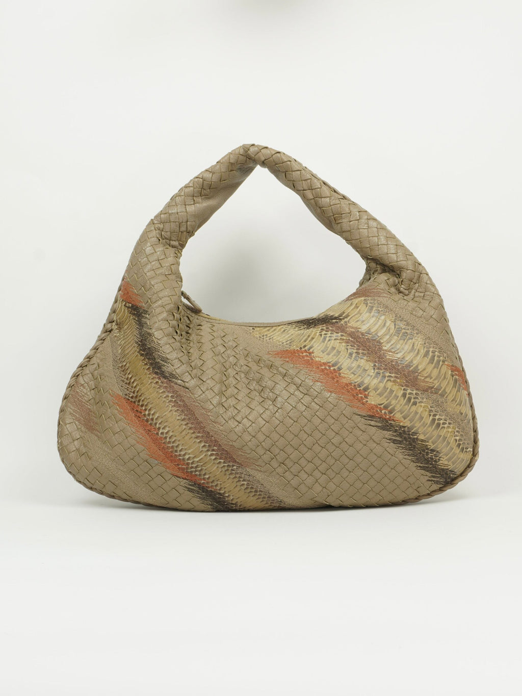 BOTTEGA VENETA SNAKESKIN INTRECCIATO HOBO SHOULDER BAG