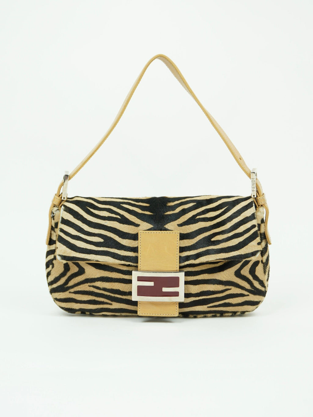 FENDI CALF HAIR ZEBRA BAGUETTE
