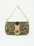FENDI CALF HAIR ZEBRA BAGUETTE