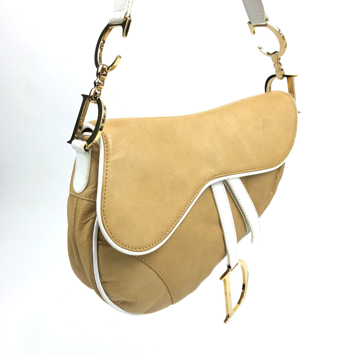 CHRISTIAN DIOR LEATHER SADDLE BAG