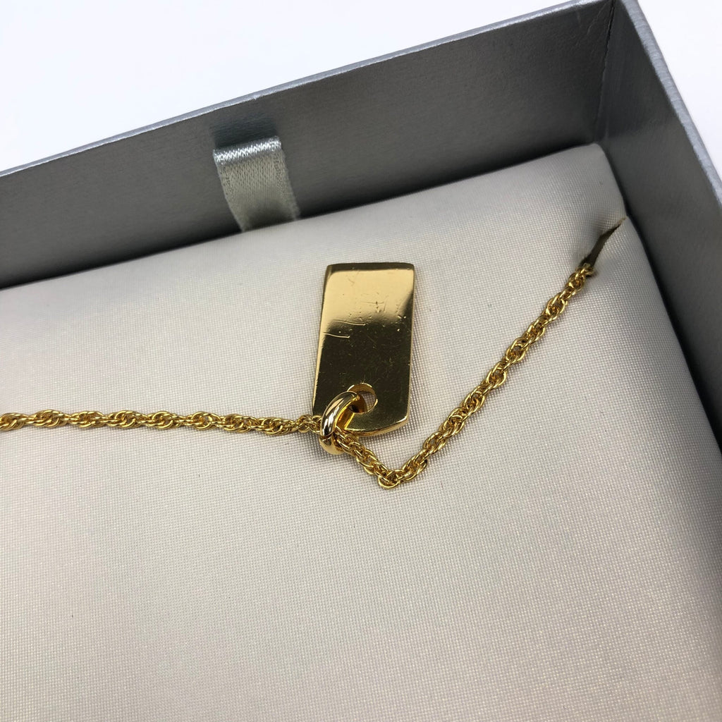 CHRISTIAN DIOR TAG NECKLACE