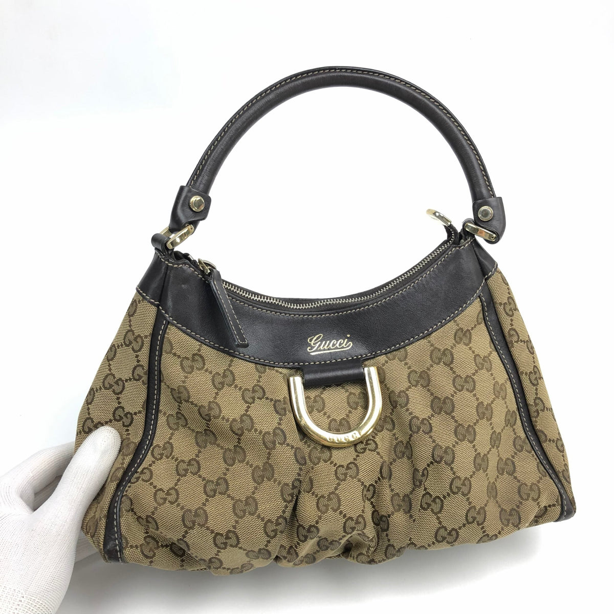 GUCCI ABBEY MONOGRAM SHOULDER BAG