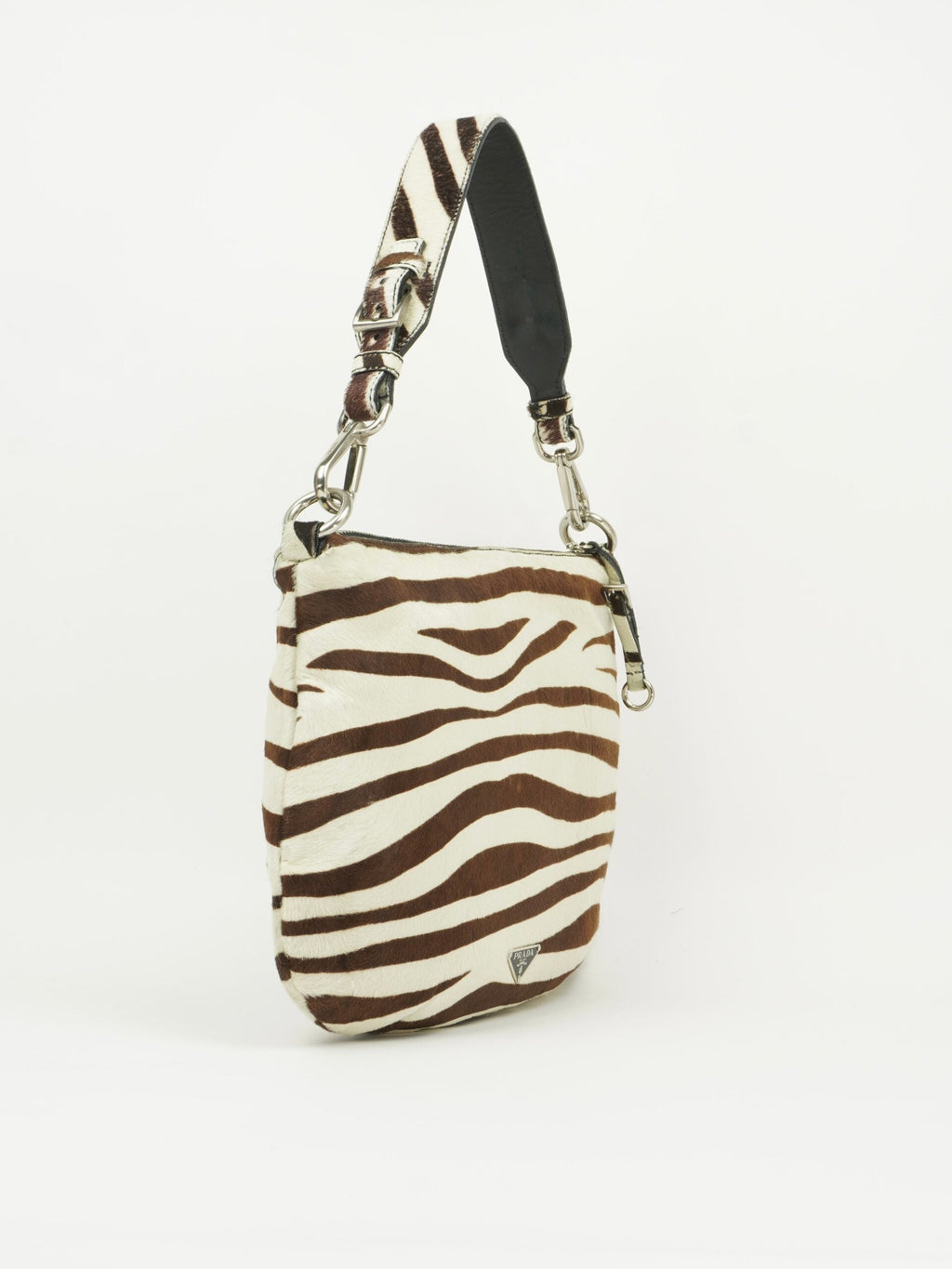 PRADA ZEBRA PRINT CAVALLINO HOBO BAG
