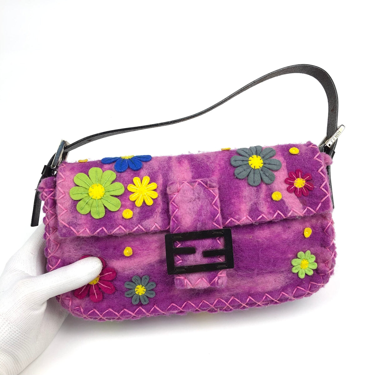 FENDI FELT BAGUETTE BAG