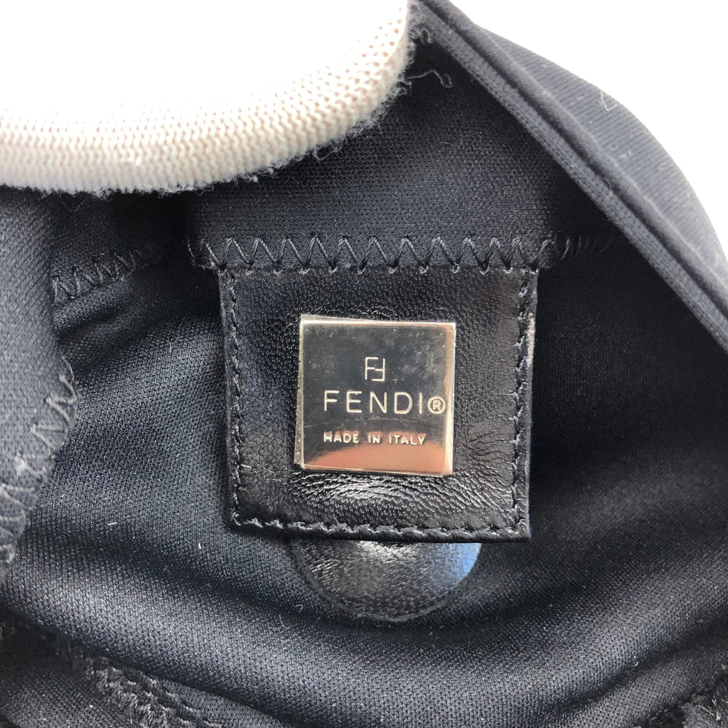 FENDI JERSEY BAGUETTE SHOULDER BAG IN BLACK