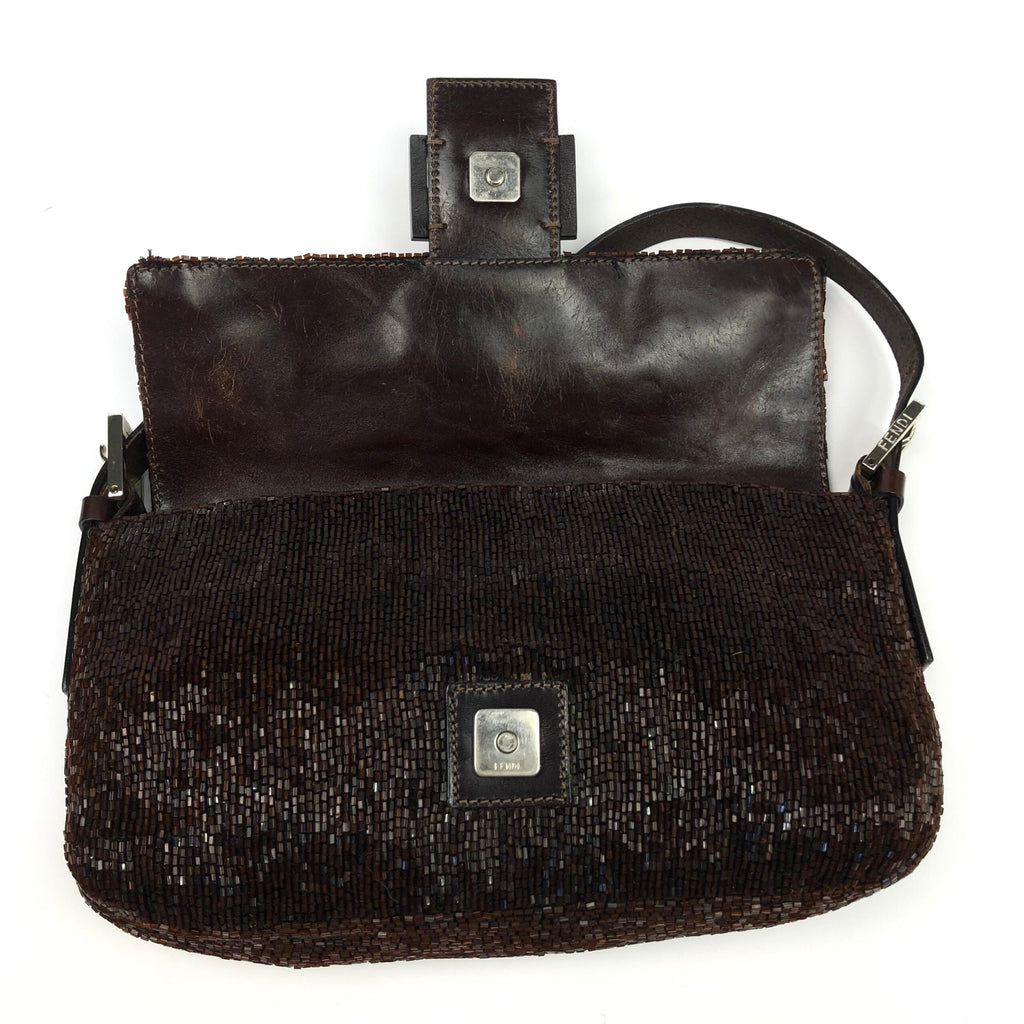 FENDI BEADED BAGUETTE SHOULDER BAG