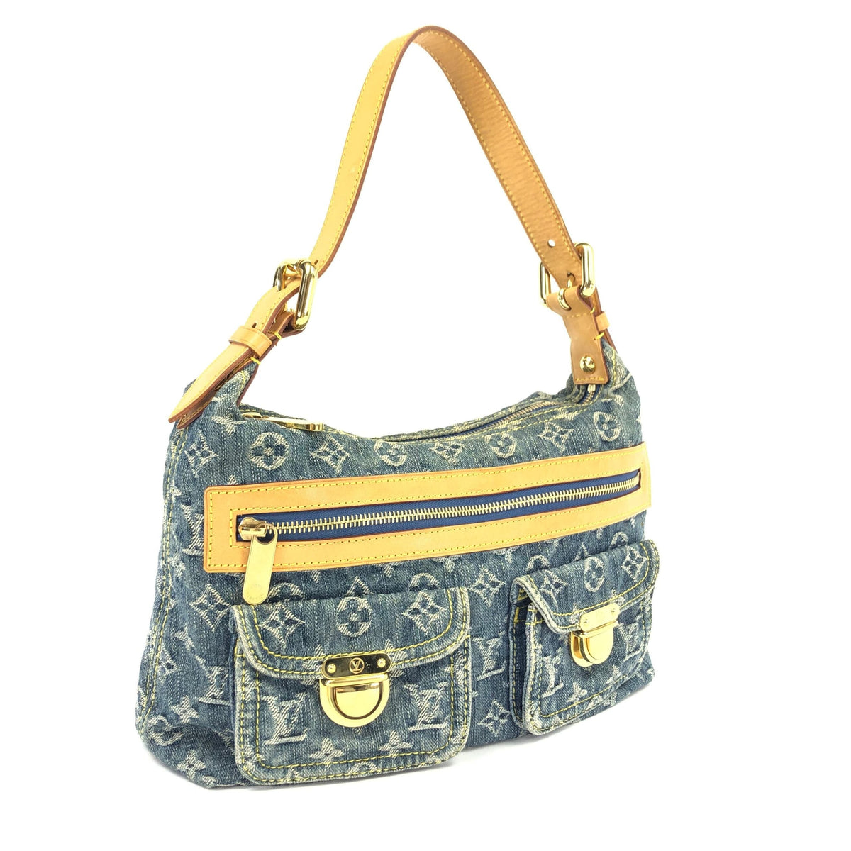 LOUIS VUITTON BAGGY PM DENIM SHOULDER BAG