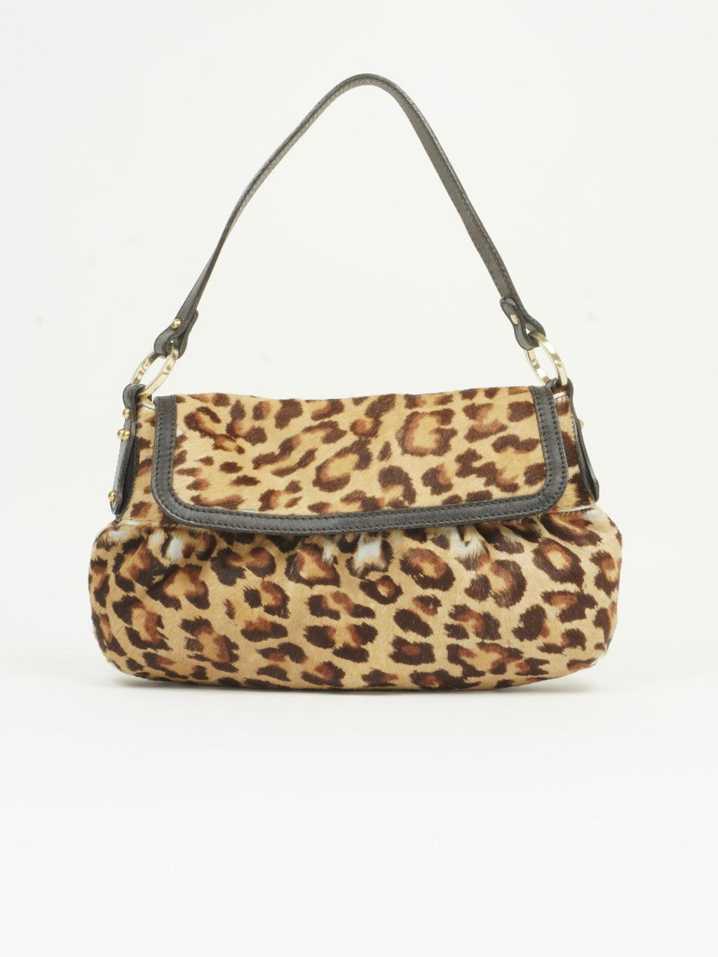 FENDI LEOPARD PRINT PONY HAIR BAG