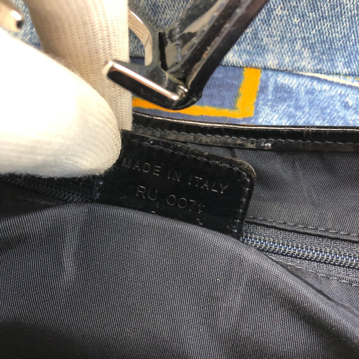 CHRISTIAN DIOR DENIM DOUBLE SADDLE BAG