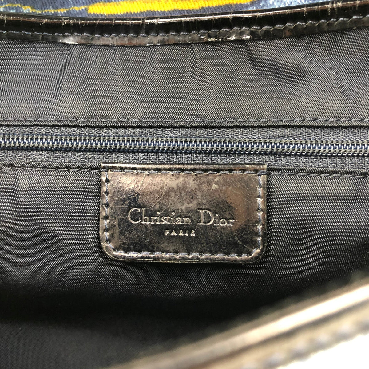 CHRISTIAN DIOR DENIM DOUBLE SADDLE BAG