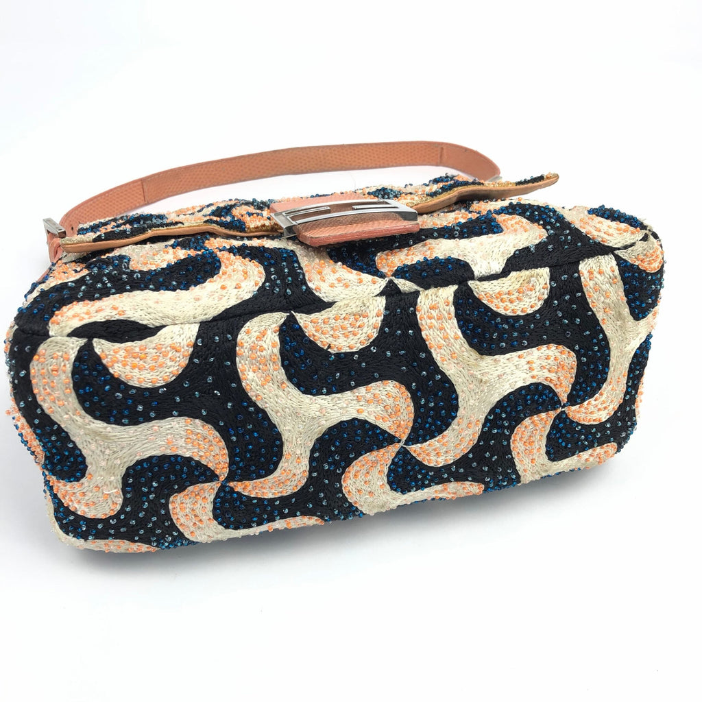 FENDI BEADED SWIRL MAMA BAGUETTE BAG