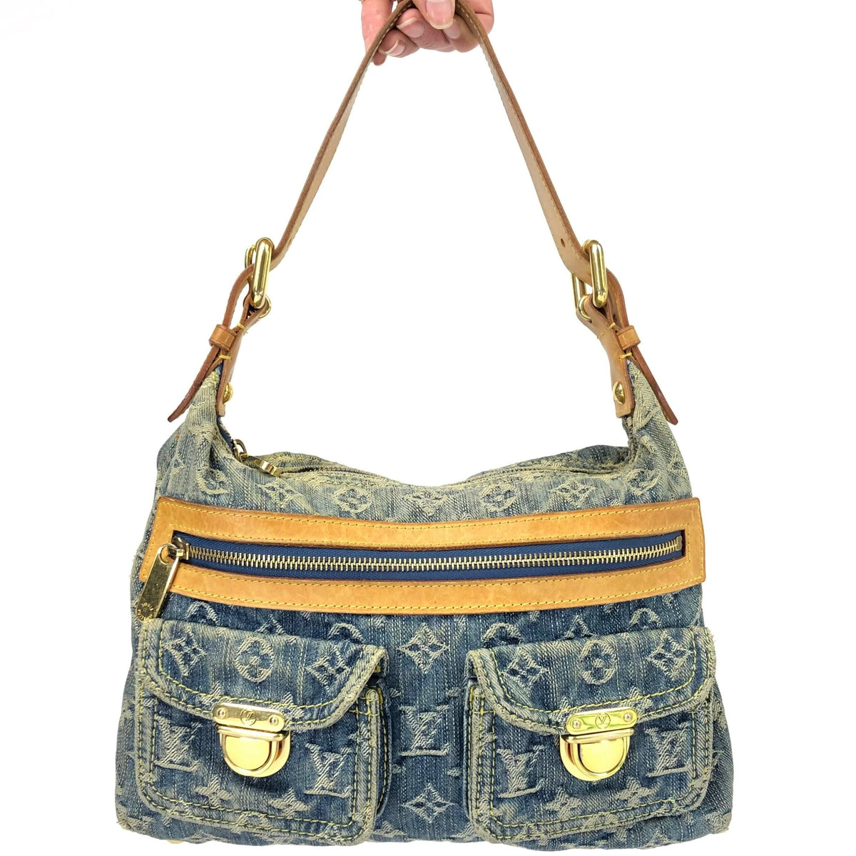 LOUIS VUITTON BAGGY PM DENIM SHOULDER BAG